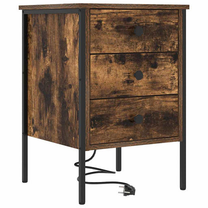Armadio da Notte Rovere fumé 42 x 41 x 61 cm Legno multistrato | homemem39