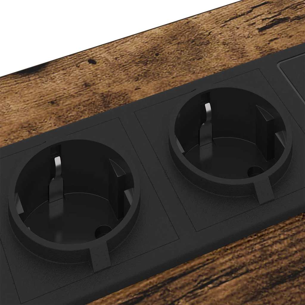 Armadio da Notte con cassetto 2 pcs Rovere fumé 42 x 41 x 61 cm | homemem39