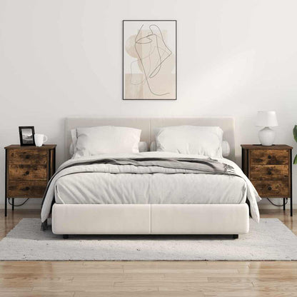 Armadio da Notte con cassetto 2 pcs Rovere fumé 42 x 41 x 61 cm | homemem39