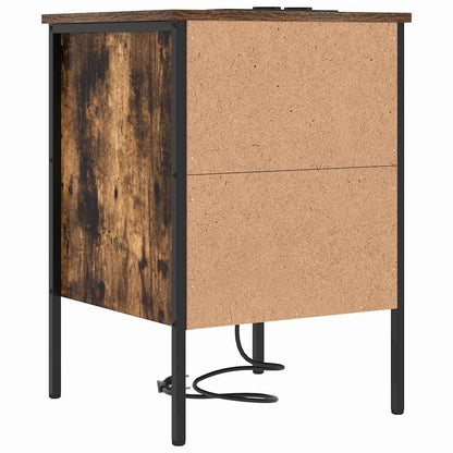 Armadio da Notte con cassetto 2 pcs Rovere fumé 42 x 41 x 61 cm | homemem39