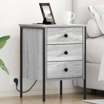 Armadio da Notte con cassetto Grigio Sonoma 42 x 41 x 61 cm