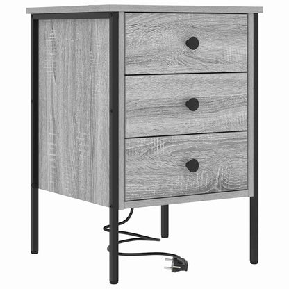 Armadio da Notte con cassetto Grigio Sonoma 42 x 41 x 61 cm