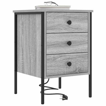 Armadio da Notte con cassetto Grigio Sonoma 42 x 41 x 61 cm | homemem39