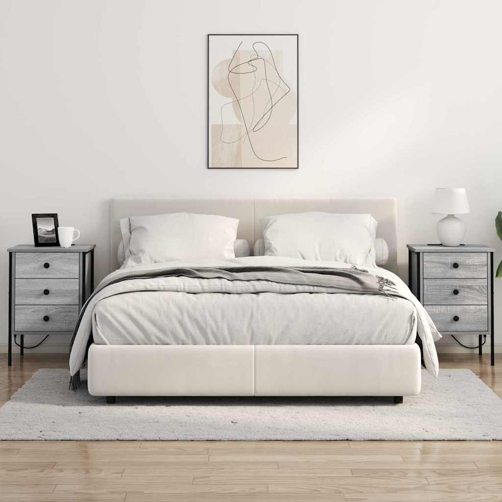 Armadio da Notte 2 pcs Grigio Sonoma 42 x 41 x 61 cm | homemem39