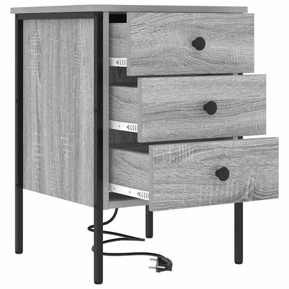 Armadio da Notte 2 pcs Grigio Sonoma 42 x 41 x 61 cm