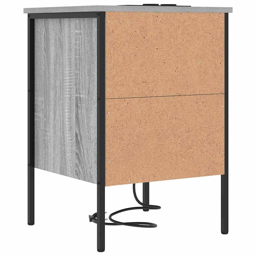 Armadio da Notte 2 pcs Grigio Sonoma 42 x 41 x 61 cm