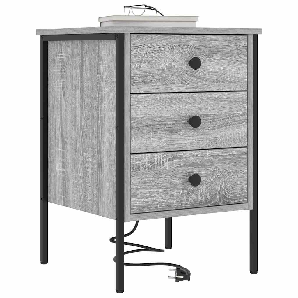 Armadio da Notte 2 pcs Grigio Sonoma 42 x 41 x 61 cm | homemem39