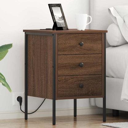 Armadio da Notte con cassetto Rovere Marrone 42 x 41 x 61 cm