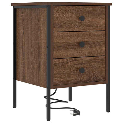 Armadio da Notte con cassetto Rovere Marrone 42 x 41 x 61 cm