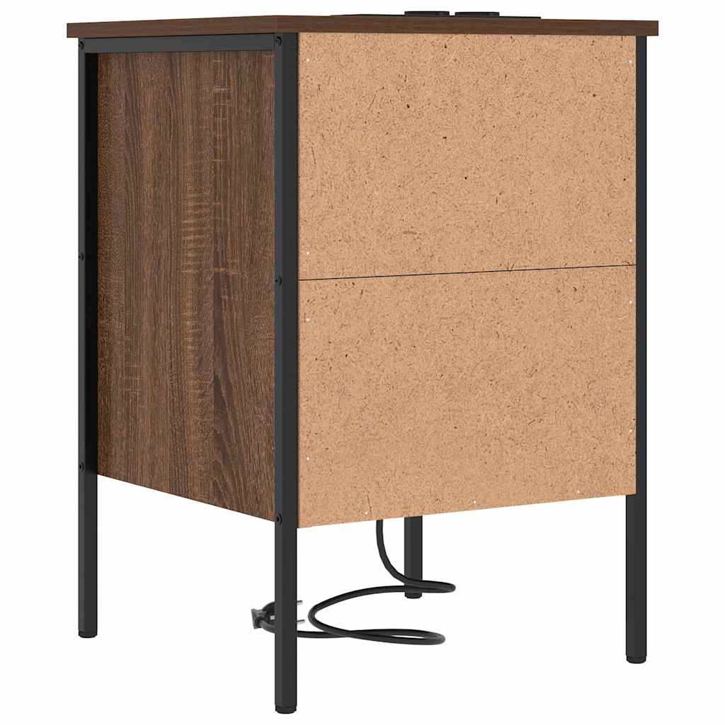 Armadio da Notte con cassetto Rovere Marrone 42 x 41 x 61 cm
