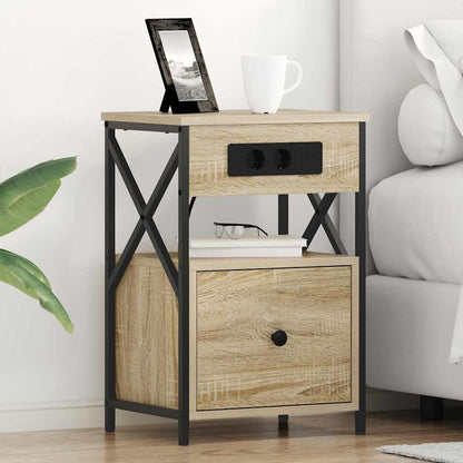 Armadio da Notte con cassetto Rovere Sonoma 40 x 31 x 60 cm