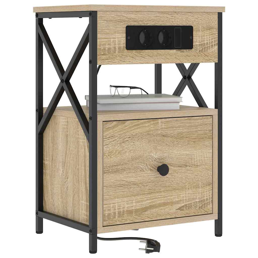 Armadio da Notte con cassetto Rovere Sonoma 40 x 31 x 60 cm
