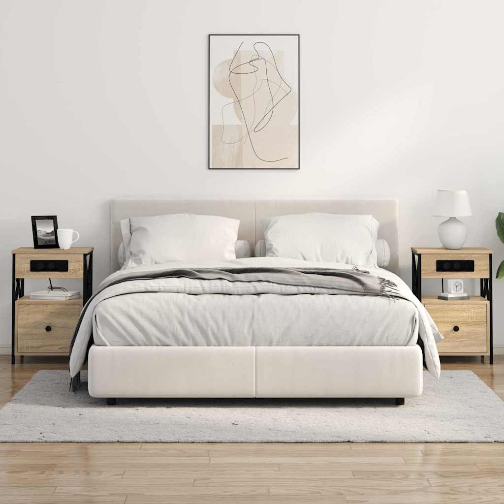 Armadio da Notte 2 pcs Rovere Sonoma 40 x 31 x 60 cm