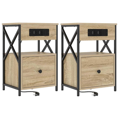 Armadio da Notte 2 pcs Rovere Sonoma 40 x 31 x 60 cm