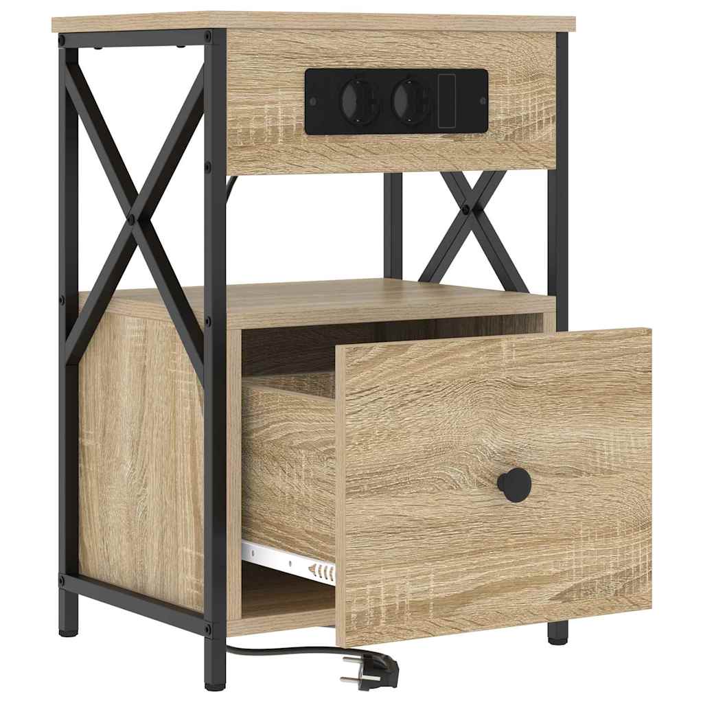 Armadio da Notte 2 pcs Rovere Sonoma 40 x 31 x 60 cm