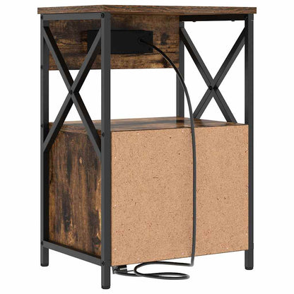 Armadio da Notte Rovere fumé 40 x 31 x 60 cm Legno multistrato | homemem39