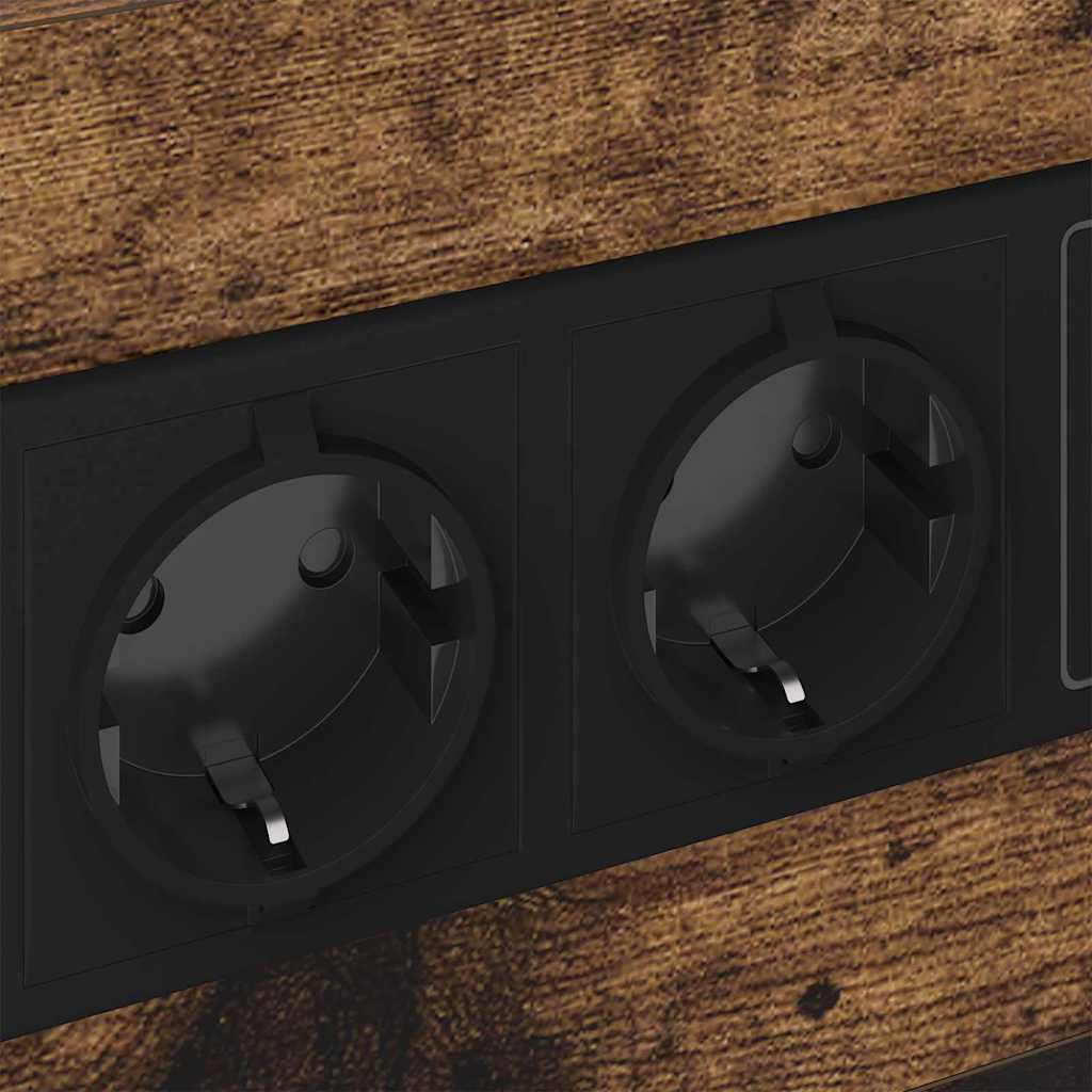 Armadio da Notte con cassetto 2 pcs Rovere fumé 40 x 31 x 60 cm | homemem39