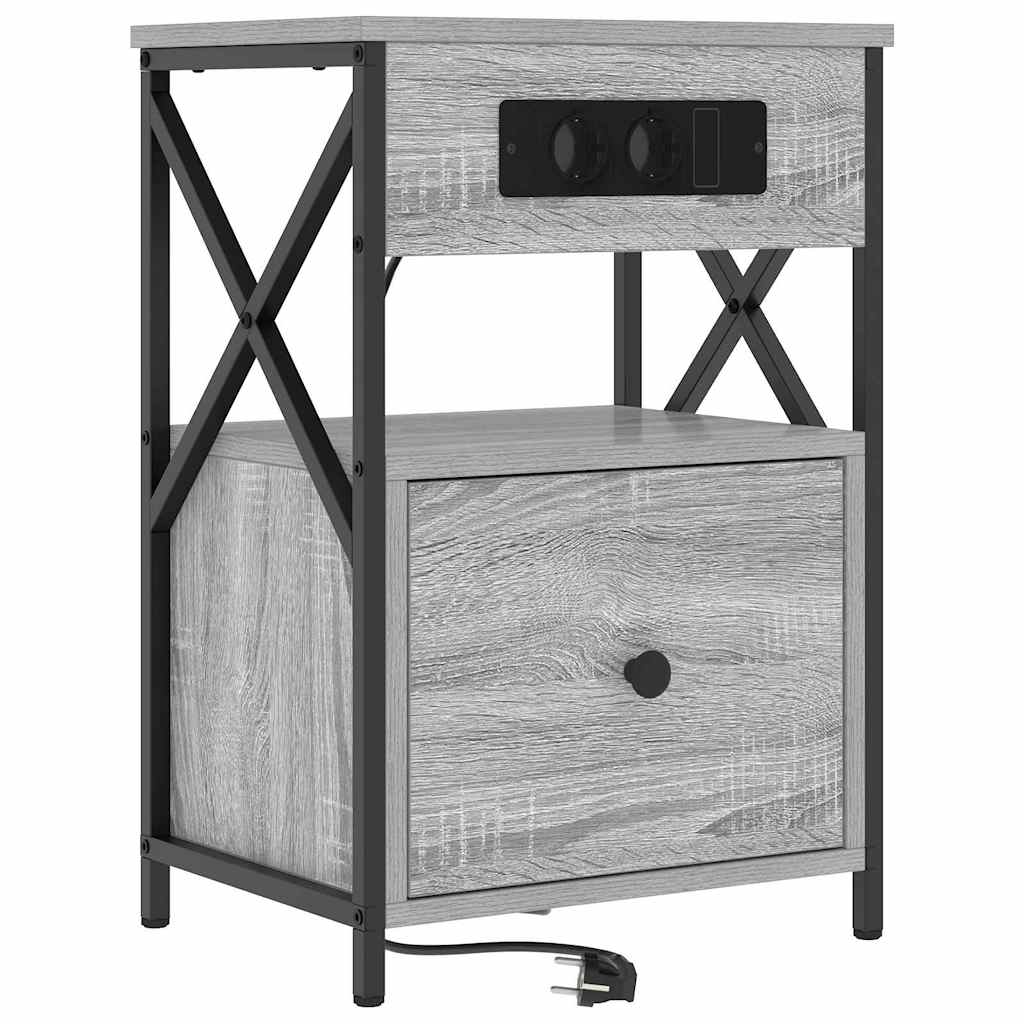 Armadio da Notte con cassetto Grigio Sonoma 40 x 31 x 60 cm | homemem39
