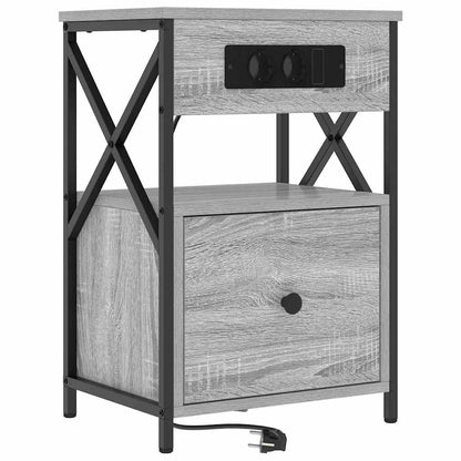 Armadio da Notte 2 pcs Grigio Sonoma 40 x 31 x 60 cm
