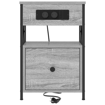 Armadio da Notte 2 pcs Grigio Sonoma 40 x 31 x 60 cm | homemem39
