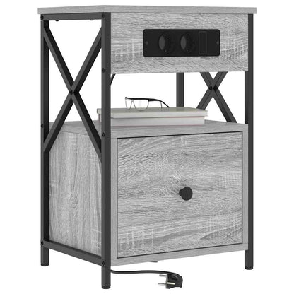 Armadio da Notte 2 pcs Grigio Sonoma 40 x 31 x 60 cm | homemem39