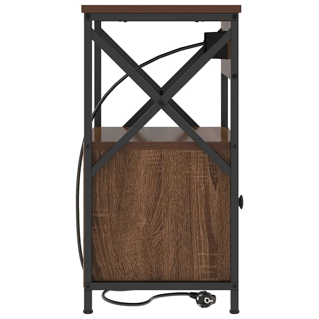 Armadio da Notte con cassetto Rovere Marrone 40 x 31 x 60 cm | homemem39