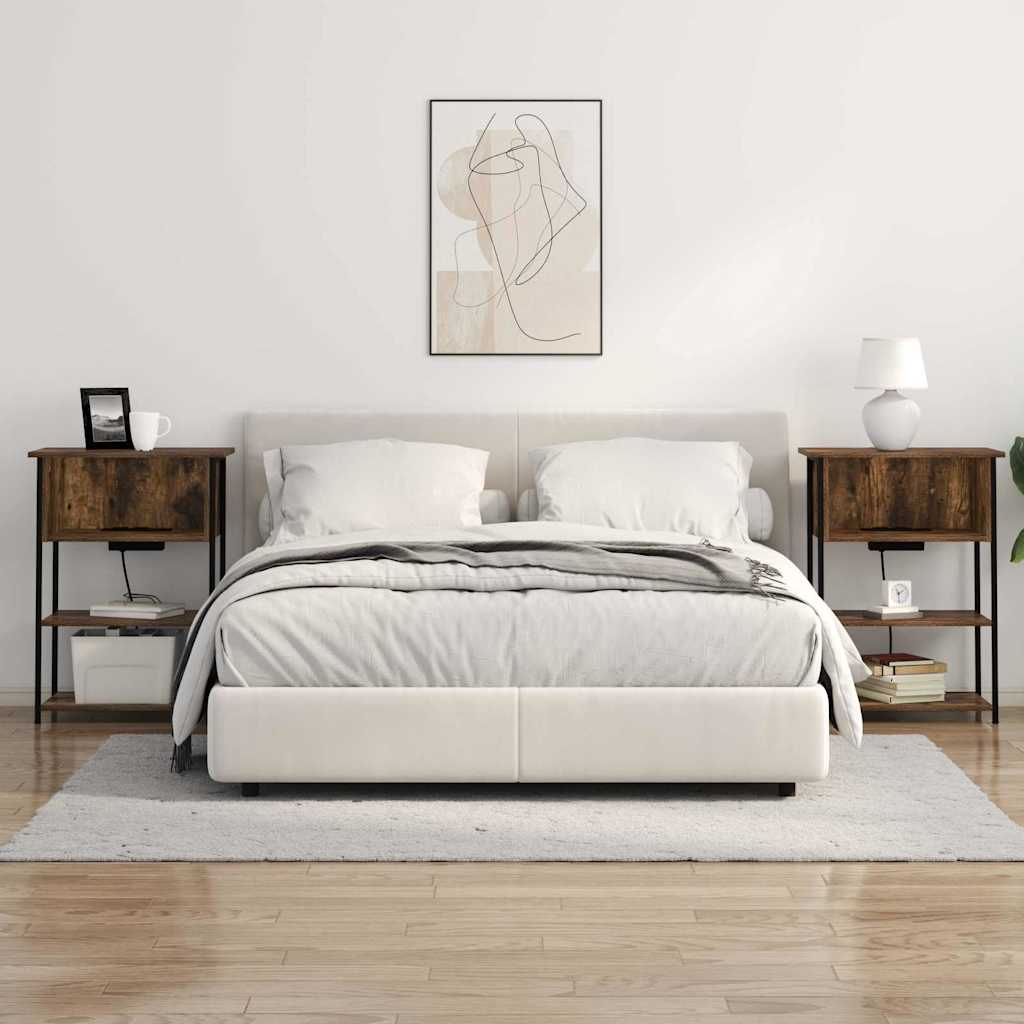 Armadio da Notte Rovere fumé 55 x 31 x 76 cm Legno multistrato | homemem39