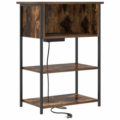 Armadio da Notte Rovere fumé 55 x 31 x 76 cm Legno multistrato