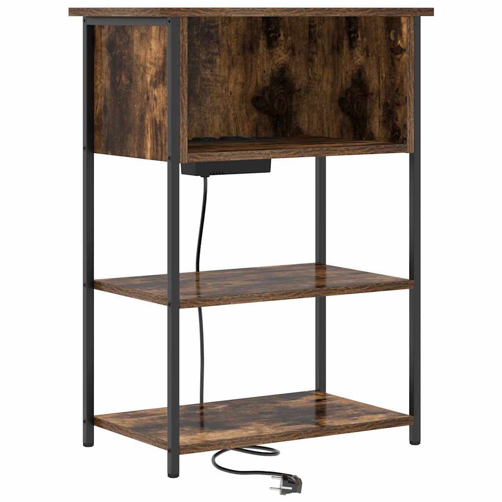 Armadio da Notte Rovere fumé 55 x 31 x 76 cm Legno multistrato