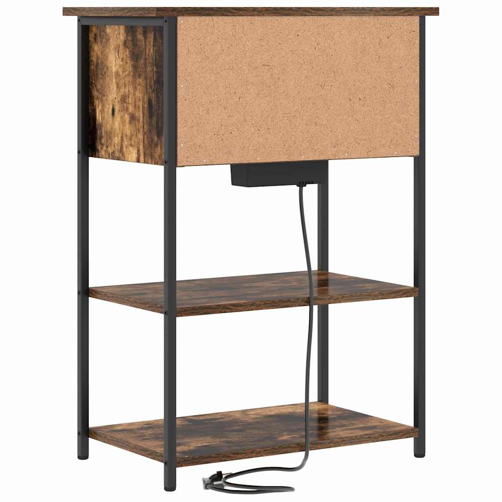 Armadio da Notte Rovere fumé 55 x 31 x 76 cm Legno multistrato | homemem39