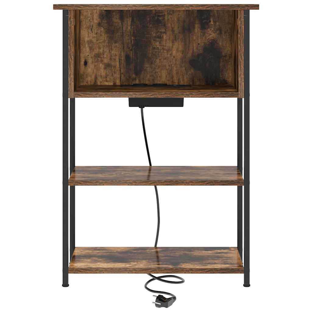 Armadio da Notte Rovere fumé 55 x 31 x 76 cm Legno multistrato | homemem39