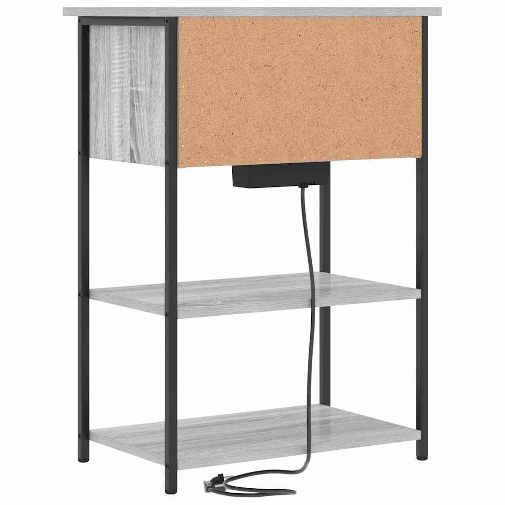 Armadio da Notte Grigio Sonoma 55 x 31 x 76 cm | homemem39
