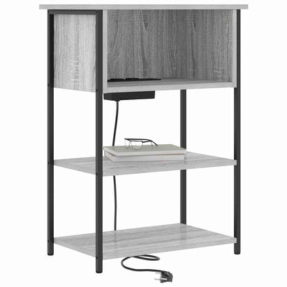 Armadio da Notte Grigio Sonoma 55 x 31 x 76 cm