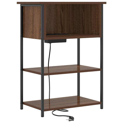 Armadio da Notte Rovere Marrone 55 x 31 x 76 cm
