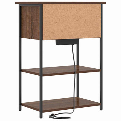 Armadio da Notte Rovere Marrone 55 x 31 x 76 cm
