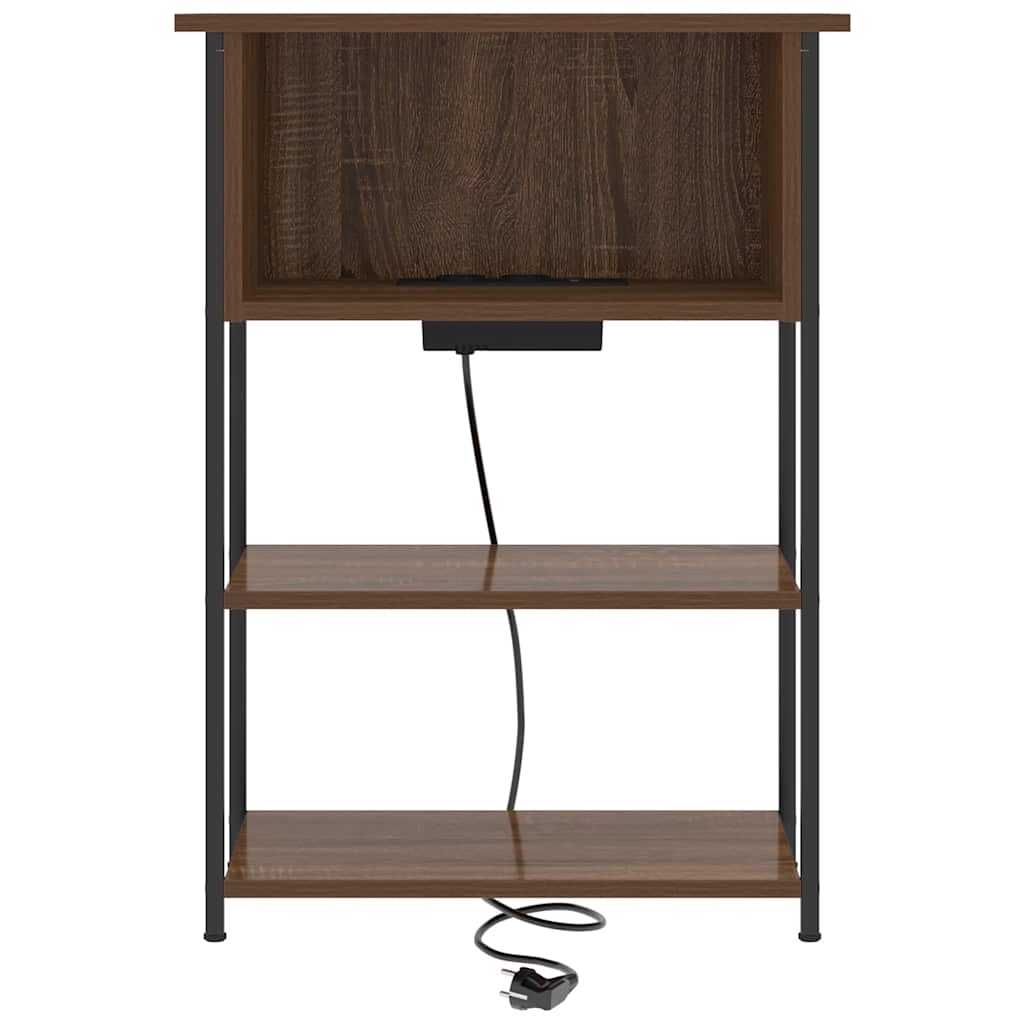 Armadio da Notte Rovere Marrone 55 x 31 x 76 cm | homemem39
