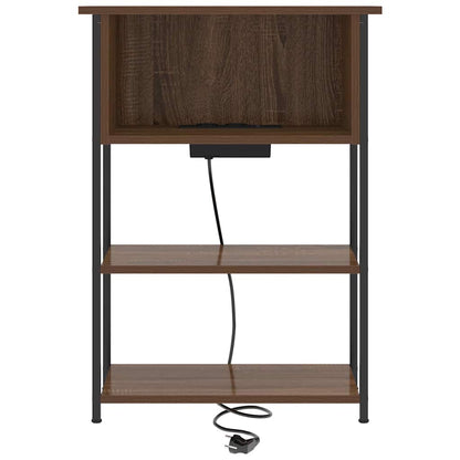 Armadio da Notte Rovere Marrone 55 x 31 x 76 cm