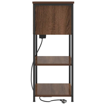 Armadio da Notte Rovere Marrone 55 x 31 x 76 cm