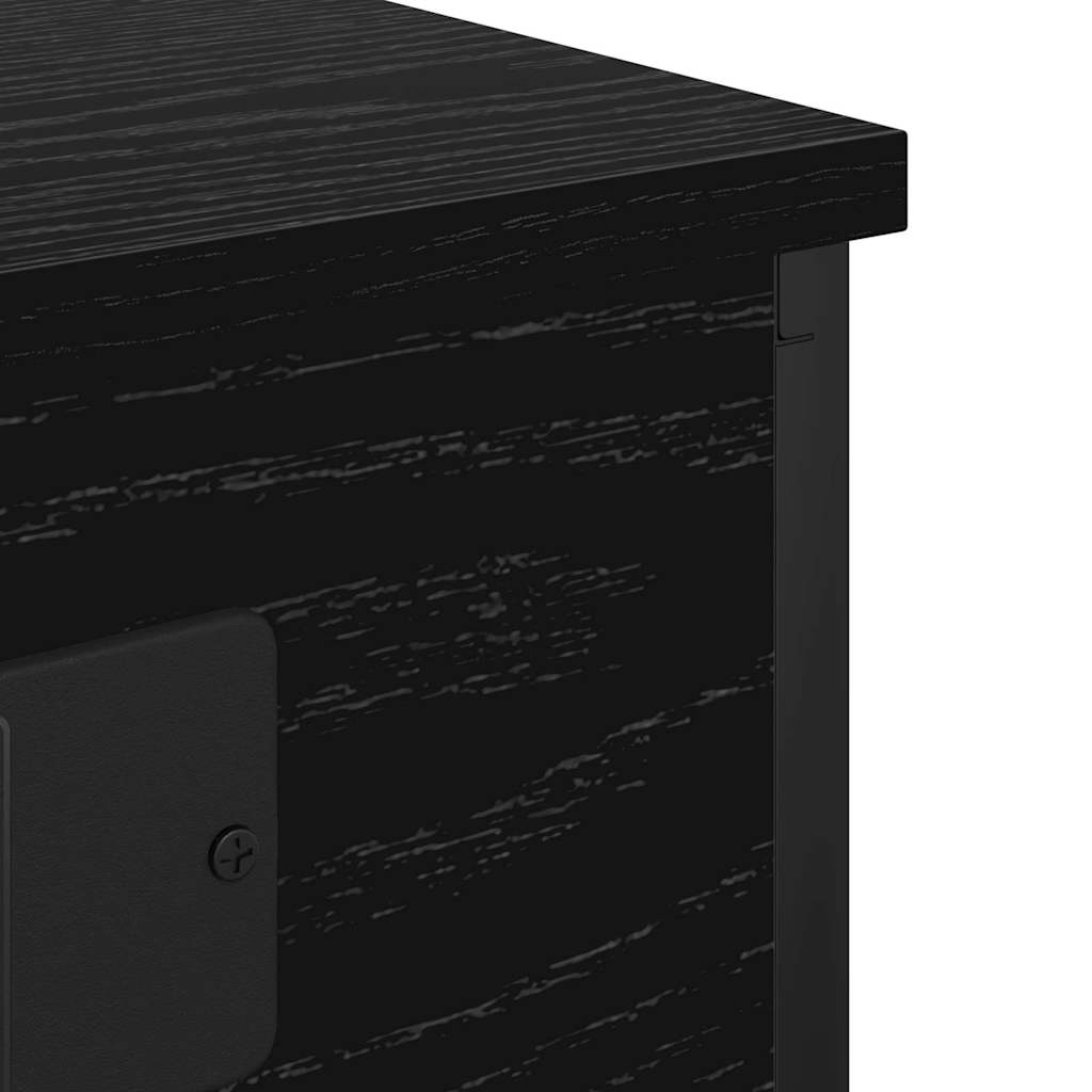 Armadio da Notte 2 pcs Rovere Nero 41 x 31 x 51 cm