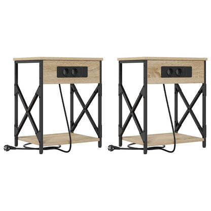 Armadio da Notte 2 pcs Rovere Sonoma 41 x 31 x 51 cm