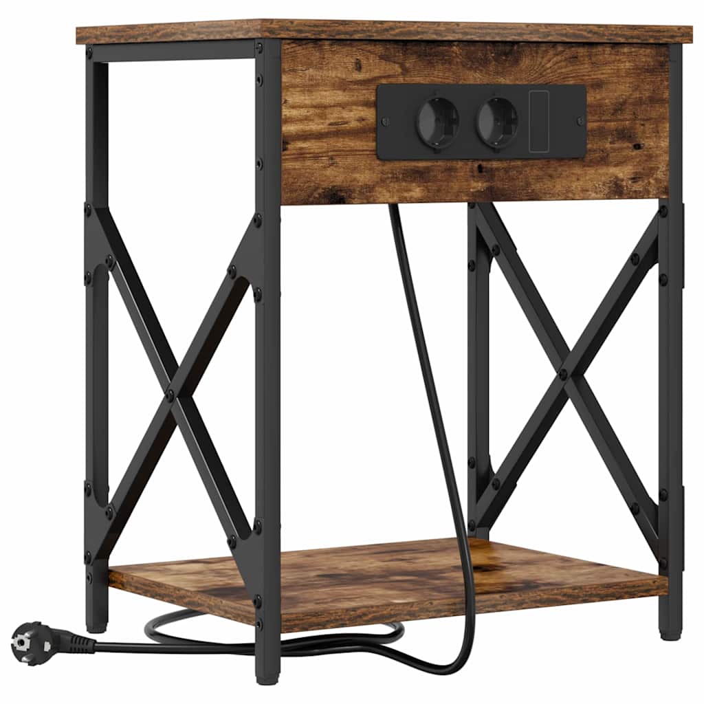 Armadio da Notte Rovere fumé 41 x 31 x 51 cm Legno multistrato | homemem39