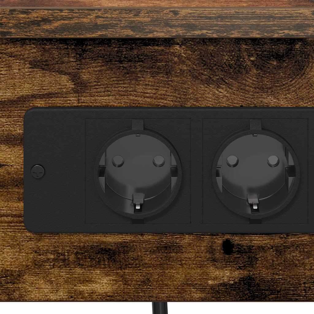 Armadio da Notte 2 pcs Rovere fumé 41 x 31 x 51 cm