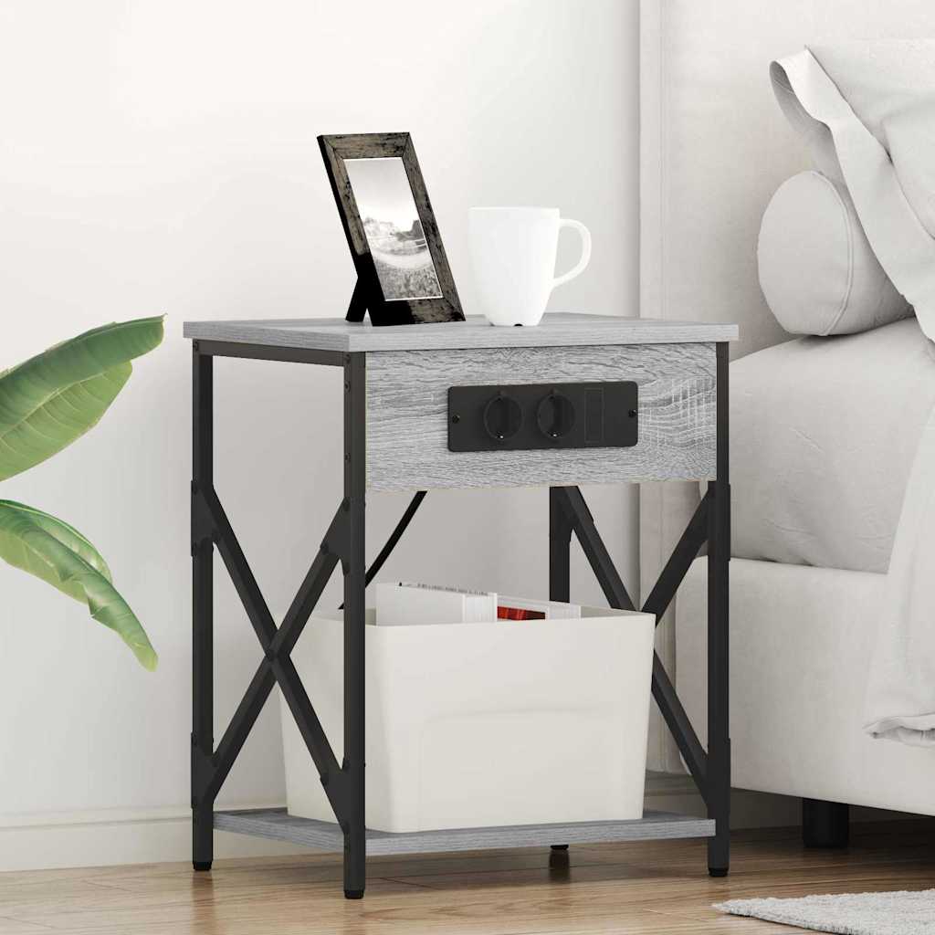 Armadio da Notte 2 pcs Grigio Sonoma 41 x 31 x 51 cm