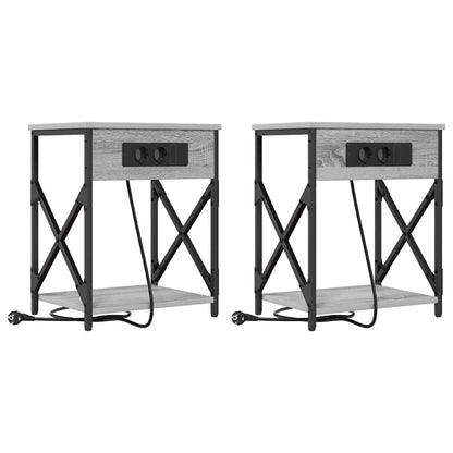 Armadio da Notte 2 pcs Grigio Sonoma 41 x 31 x 51 cm