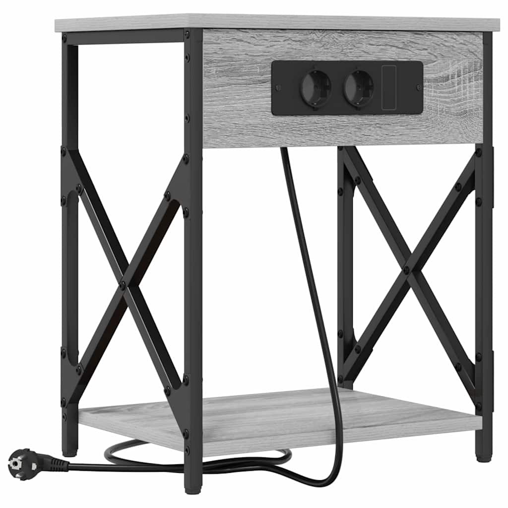 Armadio da Notte 2 pcs Grigio Sonoma 41 x 31 x 51 cm