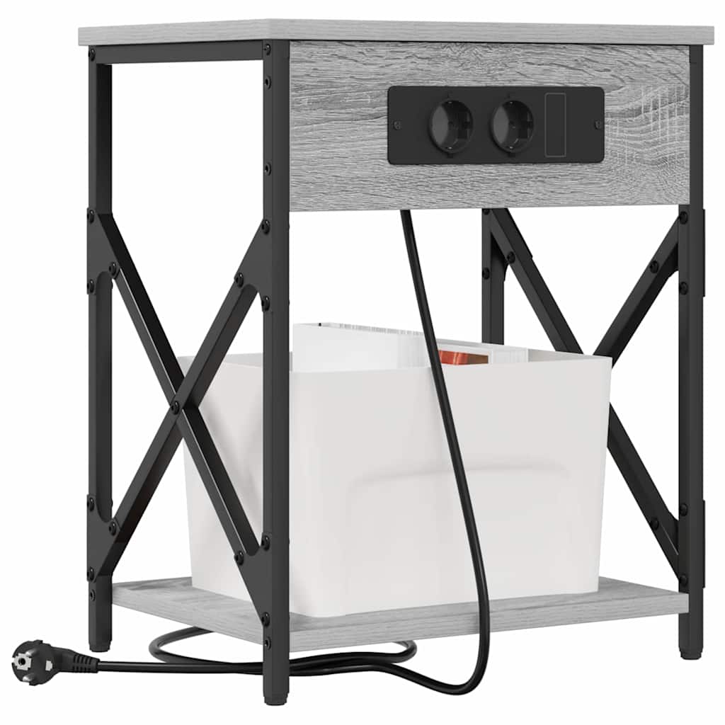 Armadio da Notte 2 pcs Grigio Sonoma 41 x 31 x 51 cm
