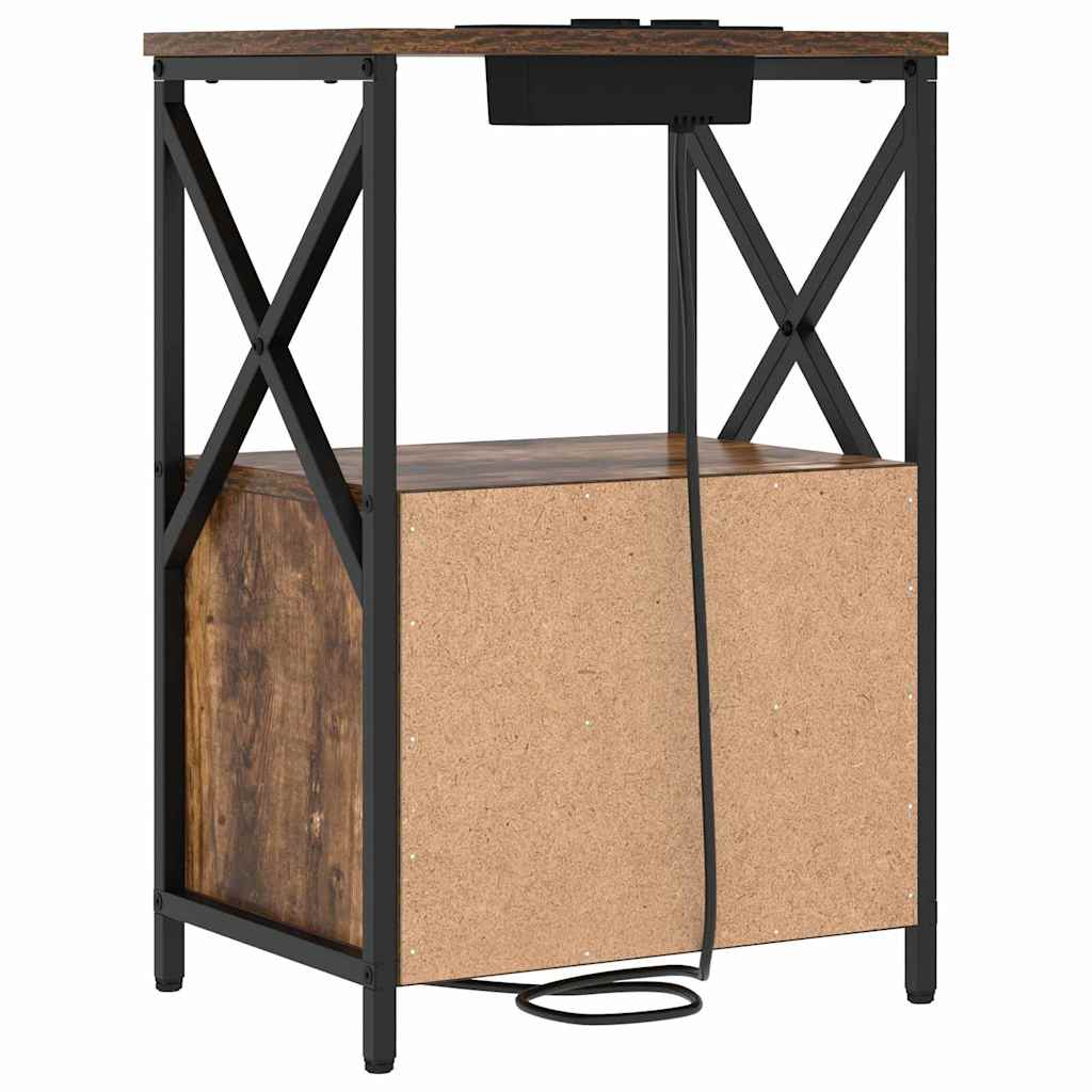 Armadio da Notte Rovere fumé 40 x 31 x 60 cm | homemem39