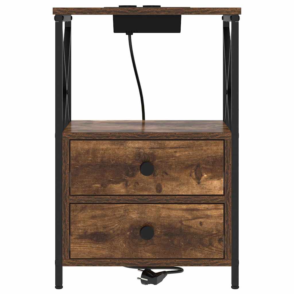 Armadio da Notte Rovere fumé 40 x 31 x 60 cm | homemem39