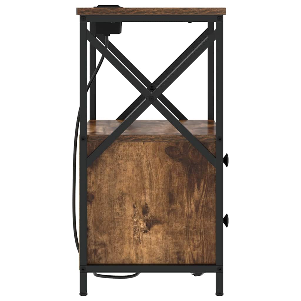 Armadio da Notte Rovere fumé 40 x 31 x 60 cm | homemem39