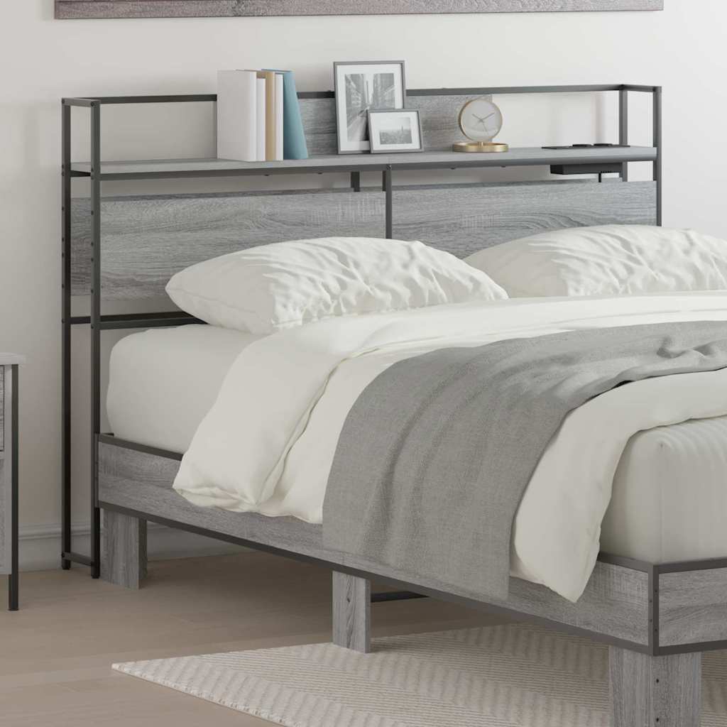 Testata contenitore Grigio sonoma 135 cm Legno multistrato